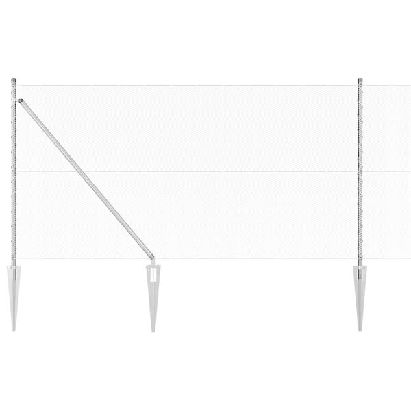 vidaXL Ker&iacute;t&eacute;s oszlopokkal Ez&uuml;st 1 x 100 m PVC-bevonatos ac&eacute;l