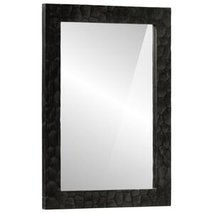 vidaXL fekete t&ouml;m&ouml;r mang&oacute;fa &eacute;s &uuml;veg f&uuml;rdőszobat&uuml;k&ouml;r 50 x 70 x 2,5 cm