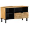 vidaXL barna t&ouml;m&ouml;r mang&oacute;fa TV-szekr&eacute;ny 80 x 33 x 46 cm