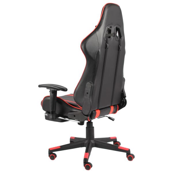 vidaXL piros PVC forg&oacute; gamer sz&eacute;k l&aacute;btart&oacute;val