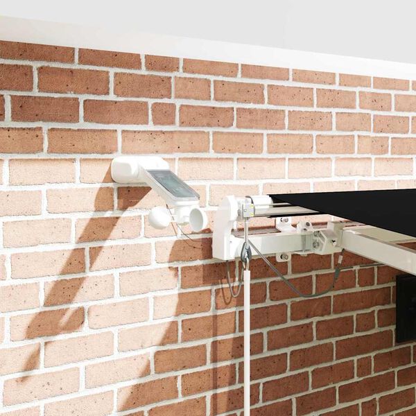 vidaXL Beh&uacute;zhat&oacute; napellenző Fekete 450 &times; 300 cm Poli&eacute;szter &eacute;s f&eacute;m