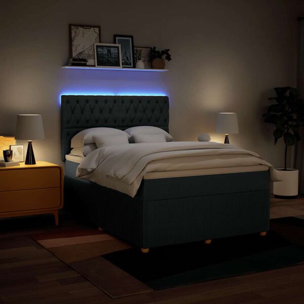 vidaXL k&eacute;k sz&ouml;vet rug&oacute;s &aacute;gy matraccal 160 x 200 cm