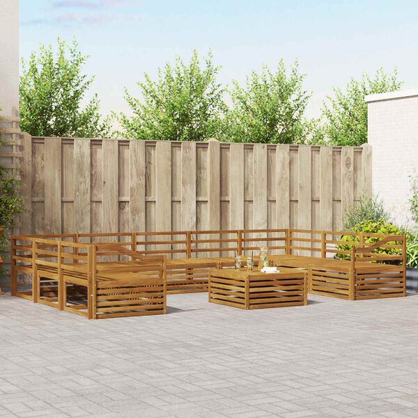 vidaXL &Uuml;lőgarnit&uacute;r&aacute;k 10 pcs Term&eacute;szetes T&ouml;m&ouml;r Ak&aacute;cfa