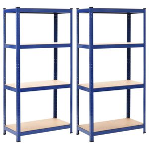 vidaXL 2 db k&eacute;k ac&eacute;l &eacute;s MDF t&aacute;rol&oacute;polc 80 x 40 x 160 cm