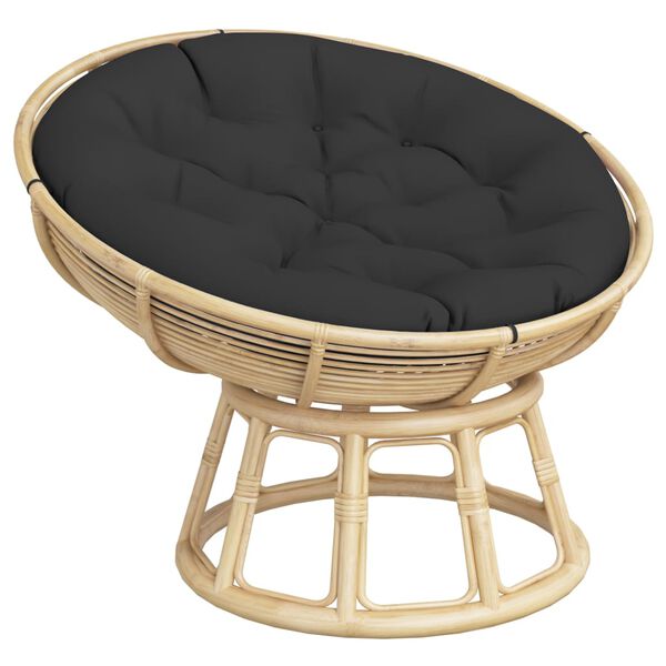 vidaXL fekete oxford-sz&ouml;vet kerek p&aacute;rna &Oslash; 100 x 11 cm