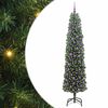 vidaXL Mű kar&aacute;csonyfa 300 LED-del Z&ouml;ld 210 cm PVC, ac&eacute;l &eacute;s műanyag