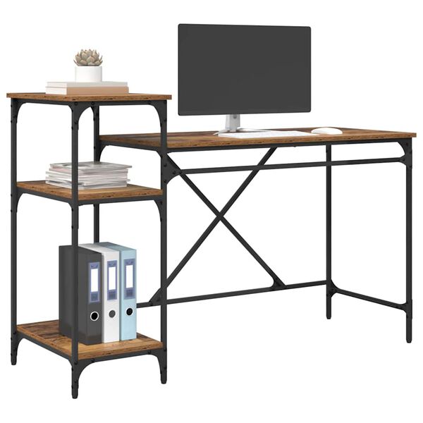 vidaXL Asztal &Ouml;reg fa 135 x 50 x 90 cm Faanyag