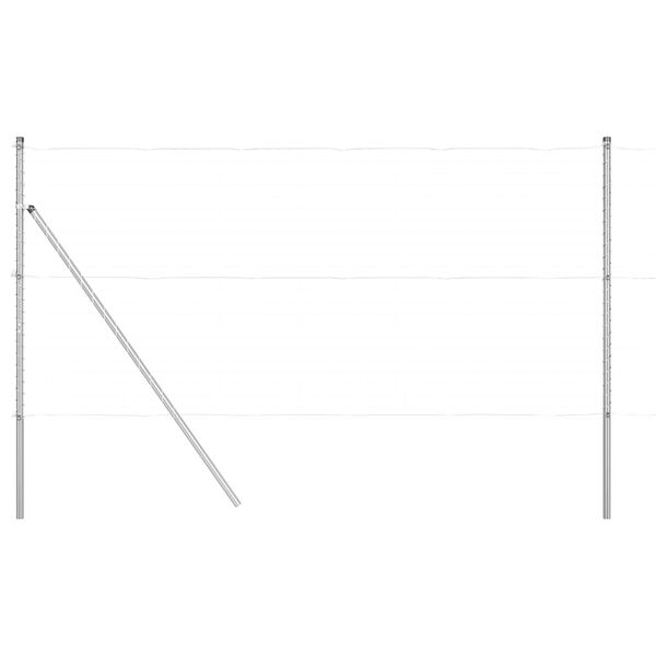 vidaXL Kerítésoszlop Egyéb 52 pcs Szürke 3,2 x 3,2 x 170 cm Acél