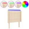 vidaXL kr&eacute;msz&iacute;nű sz&ouml;vet LED-es fejt&aacute;mla 83x16x118/128 cm