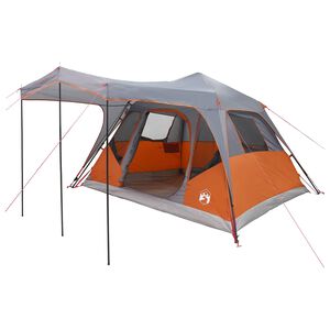 vidaXL Csal&aacute;di S&aacute;tor tetővel Sz&uuml;rke &eacute;s narancs 305 x 275 x 190 cm