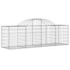 vidaXL 3 db íves horganyzott vas gabion kosár 200x50x60/80 cm