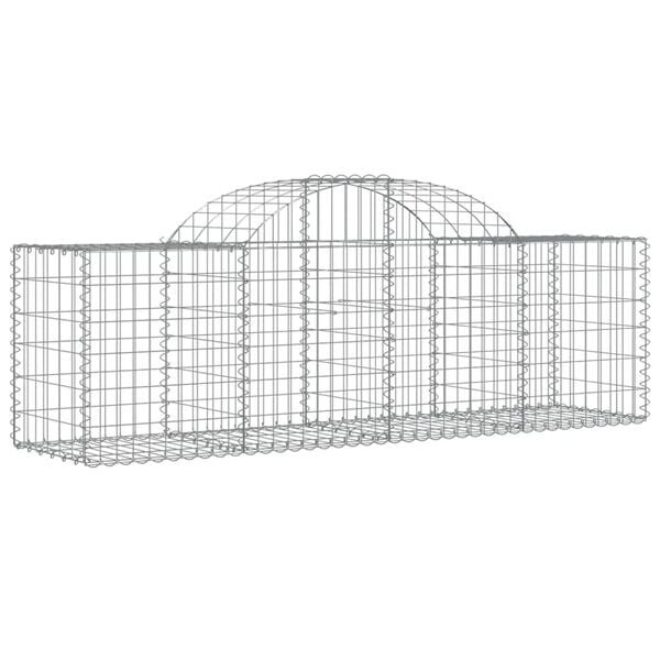 vidaXL 3 db íves horganyzott vas gabion kosár 200x50x60/80 cm