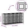 vidaXL Gabion emelt &aacute;gy Ez&uuml;st 170 x 50 x 80 cm Horganyzott ac&eacute;l