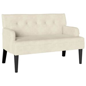 vidaXL Chesterfield Pad Kr&eacute;m 112 x 65,5 x 75 cm B&aacute;rsony