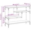 vidaXL Konzolasztal polcokkal &Ouml;reg fa 100 x 30 x 75 cm Faanyag