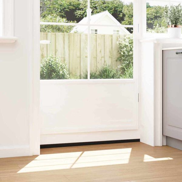 vidaXL Csavaros Ajt&oacute; Kefe Z&aacute;r 12 pcs Barna 100 cm Alum&iacute;nium &ouml;tv&ouml;zet