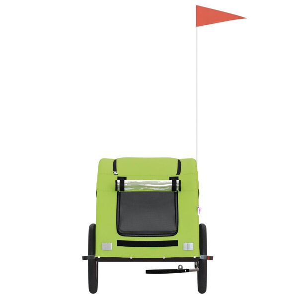 vidaXL zöld oxford szövet és vas kisállatszállító utánfutó