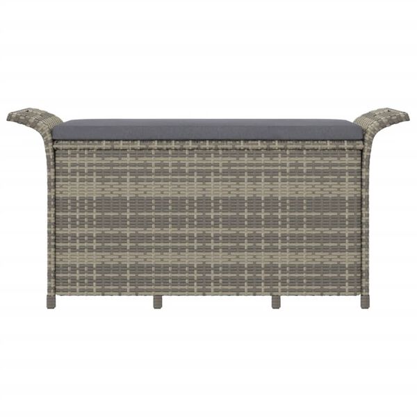 vidaXL barna polyrattan kerti pad p&aacute;rn&aacute;val 116 x 46 x 57 cm