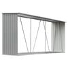 vidaXL sz&uuml;rke horganyzott ac&eacute;l kerti tűzifat&aacute;rol&oacute; 330 x 84 x 152 cm