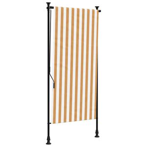 vidaXL narancss&aacute;rga &eacute;s feh&eacute;r sz&ouml;vet &eacute;s ac&eacute;l k&uuml;lt&eacute;ri rol&oacute; 100 x 270 cm