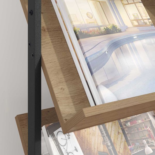 vidaXL Magazin &aacute;llv&aacute;ny Artisan t&ouml;lgy 68 x 40 x 123.5 cm Faanyag