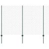 vidaXL L&aacute;nccelpes ker&iacute;t&eacute;s oszloppal 25 x 1,6 m PVC-bevonatos ac&eacute;l Z&ouml;ld
