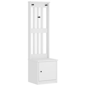 vidaXL SANDNES feh&eacute;r t&ouml;m&ouml;r fenyőfa előszobafa 45x40x159,5 cm
