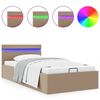 vidaXL k&aacute;v&eacute;sz&iacute;nű műbőr LED-es hidraulikus &aacute;gykeret 100 x 200 cm