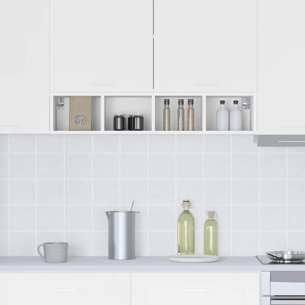 vidaXL F&uuml;ggő szekr&eacute;ny t&aacute;rol&oacute;val Feh&eacute;r 20 x 29,5 x 100 cm Faanyag