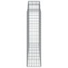vidaXL 14 db íves horganyzott vas gabion kosár 200x50x160/180 cm