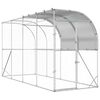 vidaXL Falat t&aacute;maszt&oacute; ty&uacute;k&oacute;l Ez&uuml;st 400 x 100 x 215 cm Horganyzott Ac&eacute;l