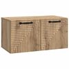 vidaXL Fali TV szekr&eacute;ny 59,5 x 31 x 30 cm K&eacute;zműves T&ouml;lgy Szerelt Fa
