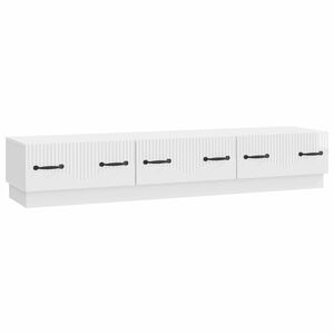 vidaXL TV szekr&eacute;ny Magasf&eacute;nyű Feh&eacute;r 147 x 34,5 x 27 cm Szerelt Fa