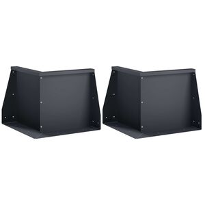 vidaXL T&aacute;mfal 2 db 50 x 50 x 30 cm Ac&eacute;l Antracitsz&uuml;rke