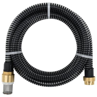 vidaXL fekete PVC szívótömlő sárgaréz csatlakozókkal 1,1" 10 m
