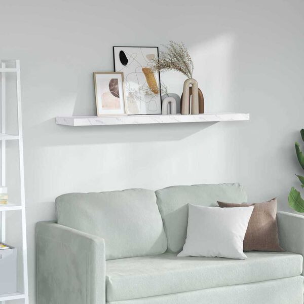 vidaXL Falpolc t&aacute;rol&oacute;val Feh&eacute;r m&aacute;rv&aacute;ny 120 x 23,5 x 4 cm Faanyag