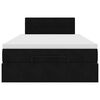 vidaXL fekete b&aacute;rsony ottom&aacute;n &aacute;gy matraccal & LED-ek 120x190cm