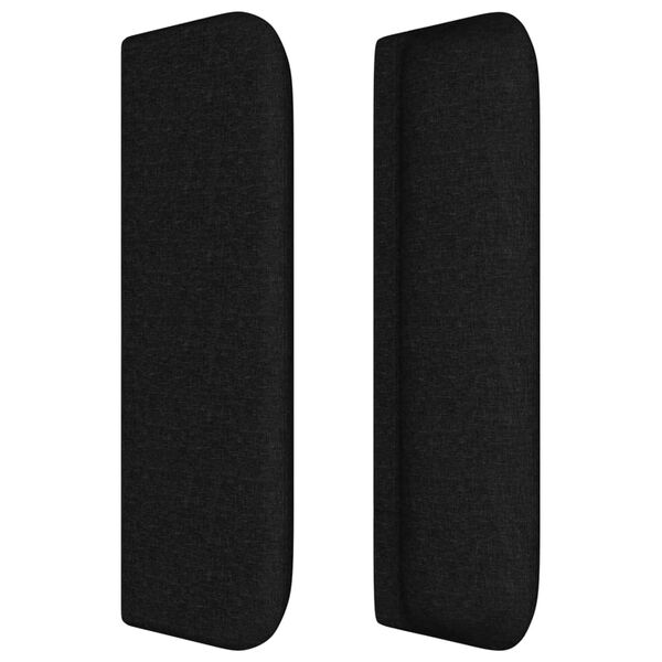 vidaXL fekete sz&ouml;vet fejt&aacute;mla sz&aacute;rnyakkal 163x16x78/88 cm