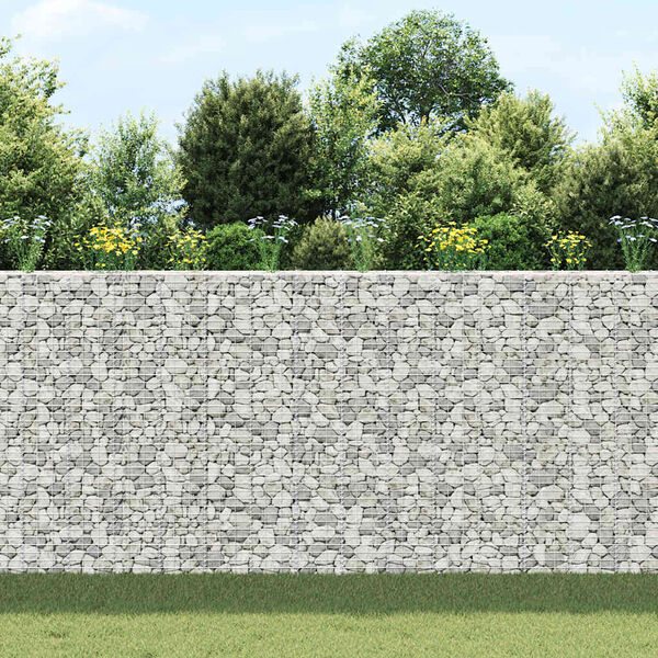 vidaXL 3 db vas gabion magaságyás 30 x 30 x 200 cm
