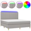 vidaXL vil&aacute;gossz&uuml;rke sz&ouml;vet rug&oacute;s &eacute;s LED-es &aacute;gy matraccal 160x200 cm