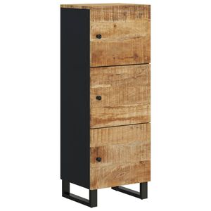 vidaXL t&ouml;m&ouml;r mang&oacute;fa &eacute;s vas magasszekr&eacute;ny 3 ajt&oacute;val 40x33x110 cm