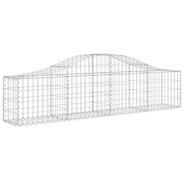 vidaXL 14 db íves horganyzott vas gabion kosár 200x30x40/60 cm