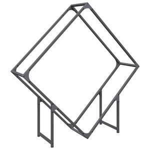 vidaXL antracitsz&uuml;rke hidegen hengerelt ac&eacute;l tűzifat&aacute;rol&oacute; 100x25x100cm
