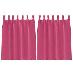 vidaXL Fekete F&uuml;gg&ouml;ny Gyűrűkkel 2 pcs &Eacute;l&eacute;nk r&oacute;zsasz&iacute;n 140 x 140 cm