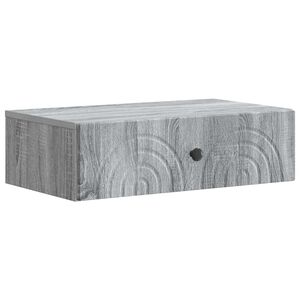 vidaXL Fali oldalt&aacute;bla Sz&uuml;rke Sonoma 59 x 34,5 x 17 cm Szerelt Fa