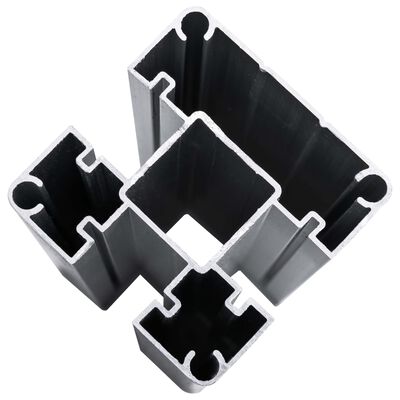 vidaXL 8 négyszögletes és 1 ferde barna WPC kerítéselem 1484 x 186 cm