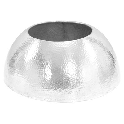 vidaXL ezüst kalapált alumínium dohányzóasztal 70 x 30 cm