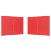 vidaXL Parti s&aacute;tor oldalfal 2 pcs Piros 300 x 195 cm PE &eacute;s ac&eacute;l