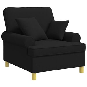 vidaXL XL fotel p&aacute;rn&aacute;kkal Fekete Sz&ouml;vet
