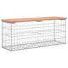 vidaXL t&ouml;m&ouml;r dugl&aacute;szfenyő gabion kerti pad 103x31,5x42 cm